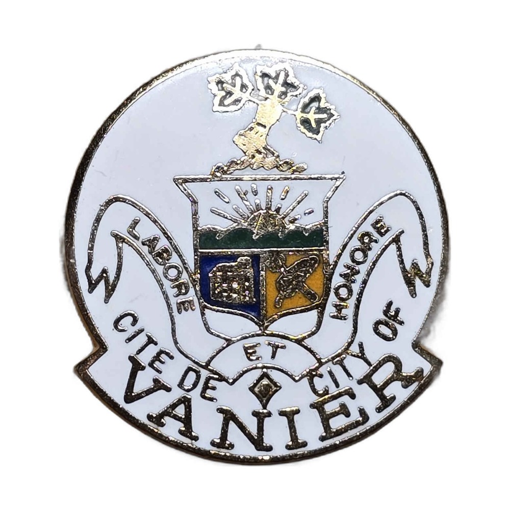 City of Vanier Ontario Coat of Arms Collectible Lapel Vest Hat Pin G16